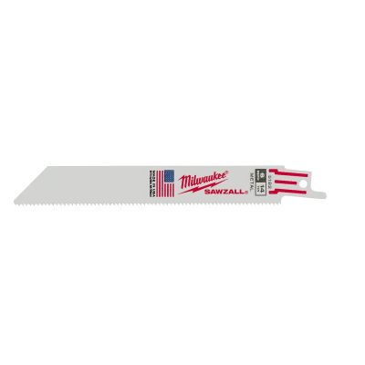 MLW48-01-2162 image(0) - Milwaukee Tool 6" 14 TPI SAWZALL Blades (10 Pk Bulk)