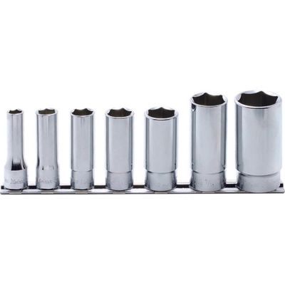 KKNRS3300W-7 image(0) - Ko-ken USA RS3300W/7 3/8 Sq. Dr. Socket set Whitworth 1/8-1/2 6 point 200mm 7 pieces