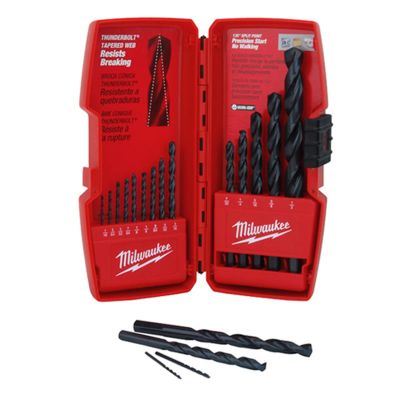 MLW48-89-2803 image(0) - Milwaukee Tool THUNDERBOLT Black Oxide Drill Bit Set ‐ 15PC