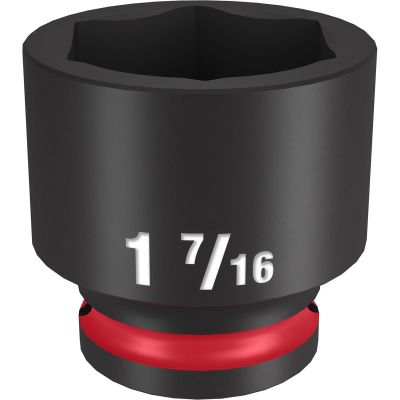 MLW49-66-6217 image(0) - Milwaukee Tool SHOCKWAVE Impact Duty 1/2"Drive 1-7/16" Standard 6 Point Socket