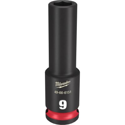 MLW49-66-6151 image(0) - Milwaukee Tool SHOCKWAVE Impact Duty 3/8"Drive 9MM Deep 6 Point Socket