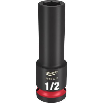 MLW49-66-6222 image(0) - Milwaukee Tool SHOCKWAVE Impact Duty 1/2"Drive 1/2" Deep 6 Point Socket