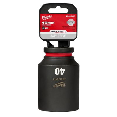 MLW49-66-6415 image(0) - Milwaukee Tool SHOCKWAVE Impact Duty 3/4"Drive 40MM Deep 6 Point Socket