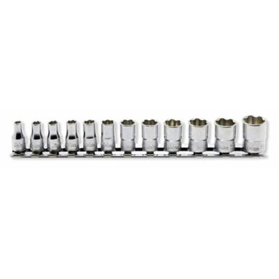 KKNRS2410M-12 image(0) - Ko-ken USA RS2410M/12 1/4 Sq. Dr. Socket set 4-14mm Surface 200mm 12 pieces
