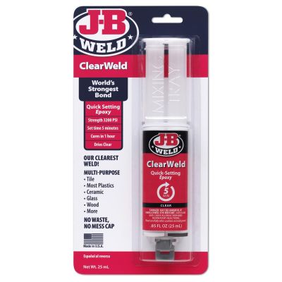 JBW50112 image(0) - J B Weld J-B Weld 50112 ClearWeld 5 Minute Epoxy Compound - 5 ml.