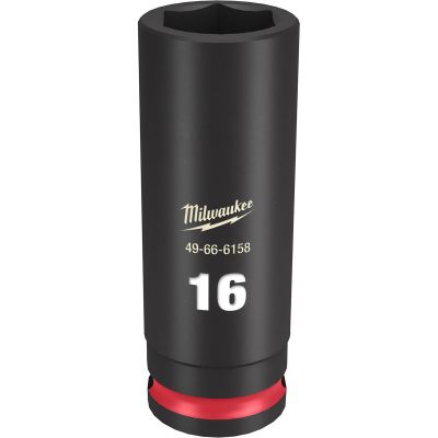 MLW49-66-6156 image(0) - Milwaukee Tool SHOCKWAVE Impact Duty 3/8"Drive 14MM Deep 6 Point Socket