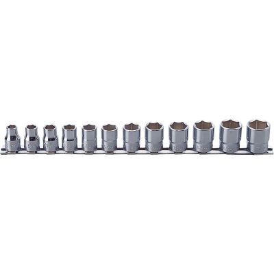 KKNRS3400M-12 image(0) - Ko-ken USA 3/8 Sq. Dr. Socket set 8-19mm 6 point 300mm 12 pieces