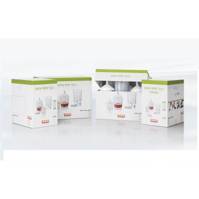 SAT1010389 image(0) - SATA RPS Cup, 0.3L, Std Lid, 125m Flat Sieve, Qty 40