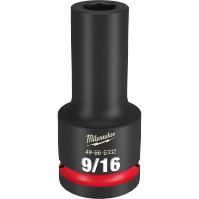 MLW49-66-6332 image(0) - Milwaukee Tool SHOCKWAVE Impact Duty 3/4"Drive 9/16" Deep 6 Point Socket
