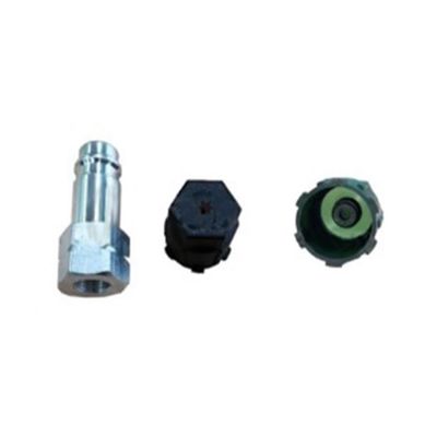 FJC2809 image(0) - FJC R-1234yf Aluminum straight adapter with JRA Valve core 1/4 SAE F M9 x 1
