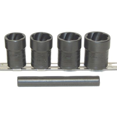 LTI4240 image(0) - Milton Industries LTI Tool By MIlton 5 Piece Locking Lugnut Twist Socket Removal Kit. Includes Twist Sockets 4400-30; -35; -50; -70 & Pu