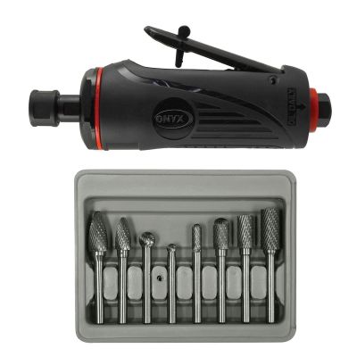 AST2181B image(0) - Astro Pneumatic 8PC BURR SET / 1/4" DIE GRINDER COMBO