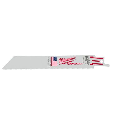 MLW48-01-2186 image(0) - Milwaukee Tool 6" 24 TPI SAWZALL Blades (Bulk - 25 Pk)