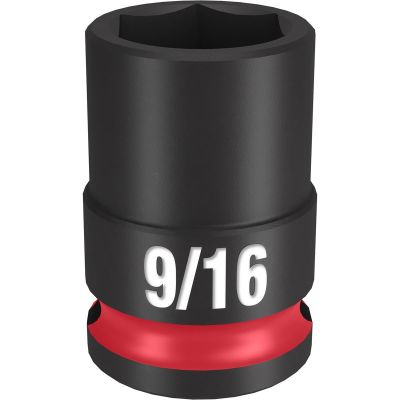 MLW49-66-6107 image(0) - Milwaukee Tool SHOCKWAVE Impact Duty 3/8" Drive 9/16" Standard 6 Point Socket