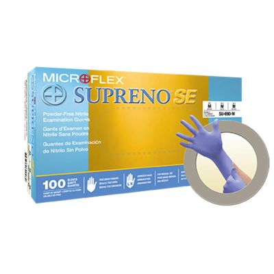 MFXSU690L image(0) - Microflex SUPRENO SE PF NITRILE GLOVES LARGE 100PK