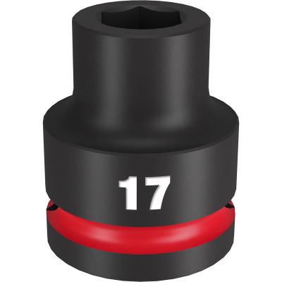 MLW49-66-6356 image(0) - Milwaukee Tool SHOCKWAVE Impact Duty 3/4"Drive 17MM Standard 6 Point Socket