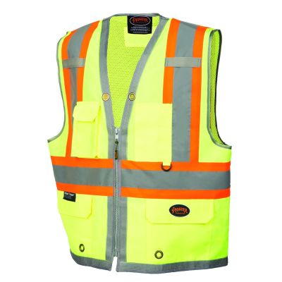 SRWV1010260U-2XL image(0) - Pioneer Pioneer - 300D Oxford with Mesh Back Surveyor Vest - Hi-Vis Yellow/Green - Size 2XL