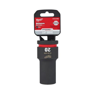 MLW49-66-6395 image(0) - Milwaukee Tool SHOCKWAVE Impact Duty 3/4"Drive 20MM Deep 6 Point Socket