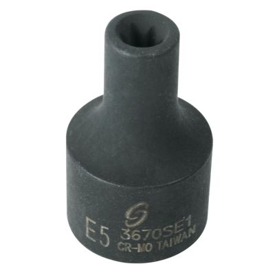 SUN3670SE1 image(0) - Sunex 3/8" Dr. External Star Impact Socket E5