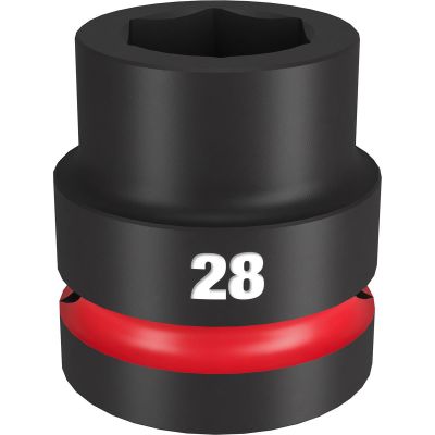 MLW49-66-6593 image(0) - Milwaukee Tool SHOCKWAVE Impact Duty 1"Drive 28MM Standard 6 Point Socket