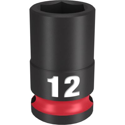 MLW49-66-6136 image(0) - Milwaukee Tool SHOCKWAVE Impact Duty 3/8"Drive 12MM Standard 6 Point Socket