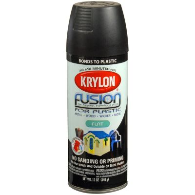 DUP2519 image(0) - Fusion For Plastic Flat Black 12 oz.