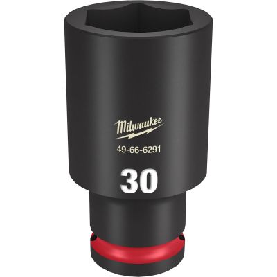 MLW49-66-6291 image(0) - Milwaukee Tool SHOCKWAVE Impact Duty 1/2"Drive 30MM Deep 6 Point Socket
