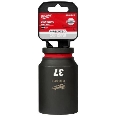 MLW49-66-6412 image(0) - Milwaukee Tool SHOCKWAVE Impact Duty 3/4"Drive 37MM Deep 6 Point Socket