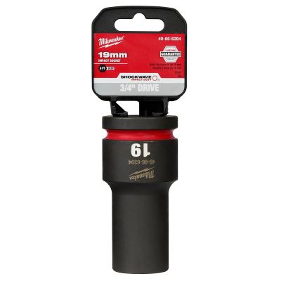 MLW49-66-6394 image(0) - Milwaukee Tool SHOCKWAVE Impact Duty 3/4"Drive 19MM Deep 6 Point Socket