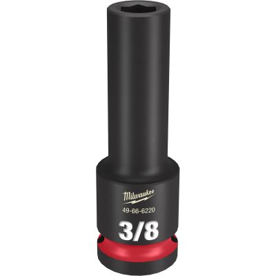 MLW49-66-6220 image(0) - Milwaukee Tool SHOCKWAVE Impact Duty 1/2"Drive 3/8" Deep 6 Point Socket