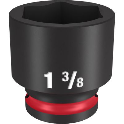 MLW49-66-6216 image(0) - Milwaukee Tool SHOCKWAVE Impact Duty 1/2"Drive 1-3/8" Standard 6 Point Socket
