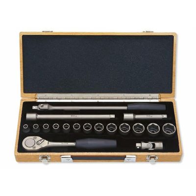 KKNTI4261M image(0) - Ko-ken USA TI4261M Titanium Penta-Drive 18 Piece 6-Point Metric Socket set 8-27mm