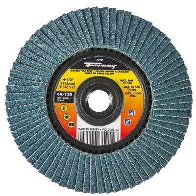 FOR71924 image(1) - Forney Industries Double Sided Flap Disc, 60/120 Grits, 4-1/2 in