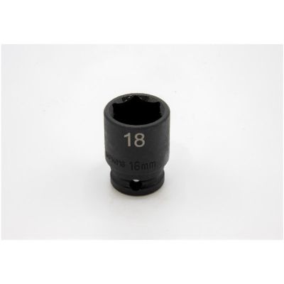 VIMIMPM618 image(0) - VIM Tools 18 mm X 3/8 Inch Drive CR-MO Impact Socket - Shallow