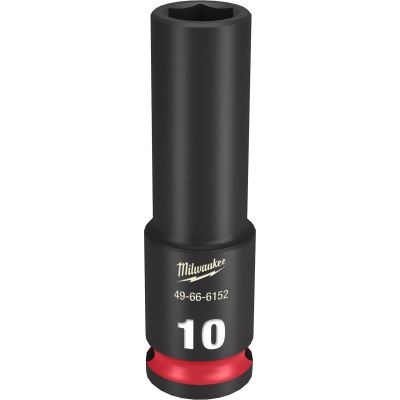 MLW49-66-6152 image(0) - Milwaukee Tool SHOCKWAVE Impact Duty 3/8"Drive 10MM Deep 6 Point Socket
