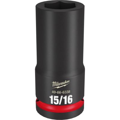 MLW49-66-6338 image(0) - Milwaukee Tool SHOCKWAVE Impact Duty 3/4"Drive 15/16" Deep 6 Point Socket