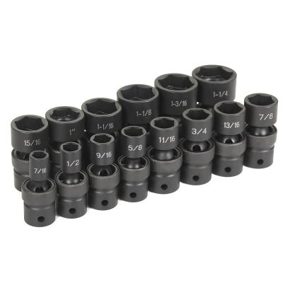 GRE1314U image(0) - Grey Pneumatic 14 PC 1/2" DR STD LENGTH FRACTIONAL UNIVERSAL SET