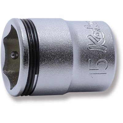 KKN3450M-15 image(0) - Ko-ken USA 3/8 Sq. Dr. Socket 15mm Nut Grip Length 27mm