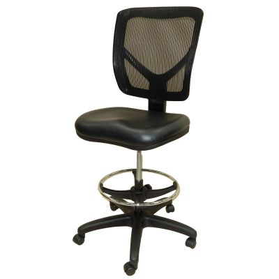 LDS1010817 image(0) - LDS (ShopSol) Workbench Chair w/ vinyl seat and mesh backrest