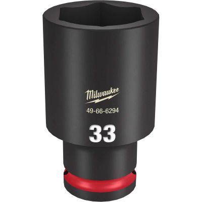 MLW49-66-6294 image(0) - Milwaukee Tool SHOCKWAVE Impact Duty 1/2"Drive 33MM Deep 6 Point Socket