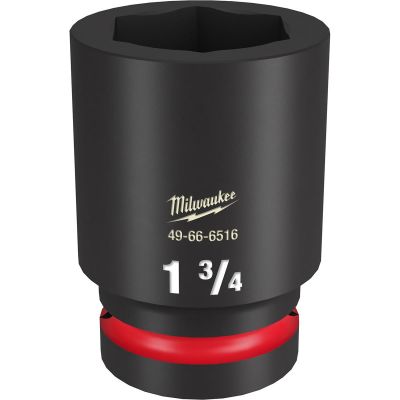 MLW49-66-6516 image(0) - Milwaukee Tool SHOCKWAVE Impact Duty 1"Drive 1-3/4" Deep 6 Point Socket