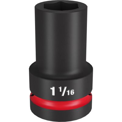 MLW49-66-6505 image(0) - Milwaukee Tool SHOCKWAVE Impact Duty 1"Drive 1-1/16" Deep 6 Point Socket