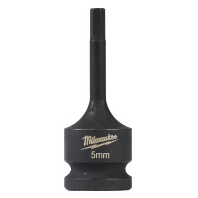 MLW49-66-5145 image(0) - Milwaukee Tool SHOCKWAVE Lineman's 1/2" 5mm Hex Bit Socket