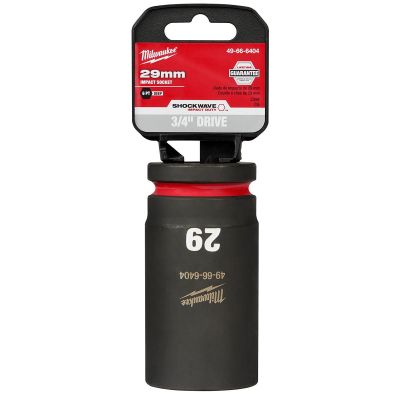 MLW49-66-6404 image(0) - Milwaukee Tool SHOCKWAVE Impact Duty 3/4"Drive 29MM Deep 6 Point Socket