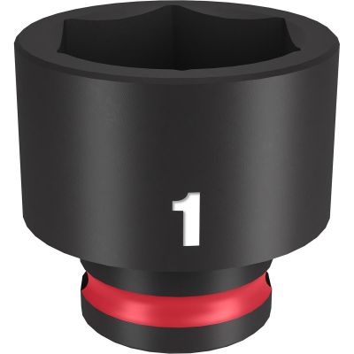 MLW49-66-6114 image(0) - Milwaukee Tool SHOCKWAVE Impact Duty 3/8" Drive 1" Standard 6 Point Socket