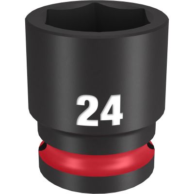 MLW49-66-6256 image(0) - Milwaukee Tool SHOCKWAVE Impact Duty 1/2"Drive 24MM Standard 6 Point Socket