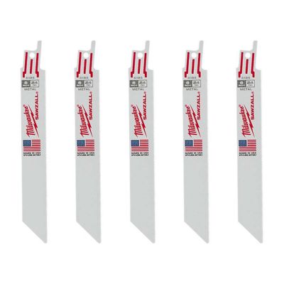 MLW48-00-5186 image(0) - Milwaukee Tool 6" 24 TPI SAWZALL Blades (5 Pk)