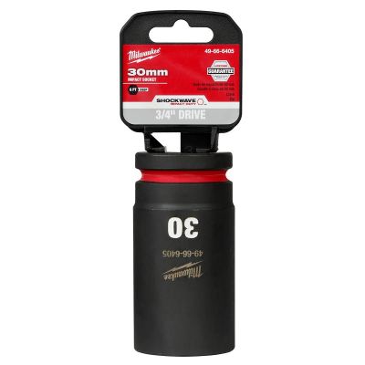 MLW49-66-6405 image(0) - Milwaukee Tool SHOCKWAVE Impact Duty 3/4"Drive 30MM Deep 6 Point Socket