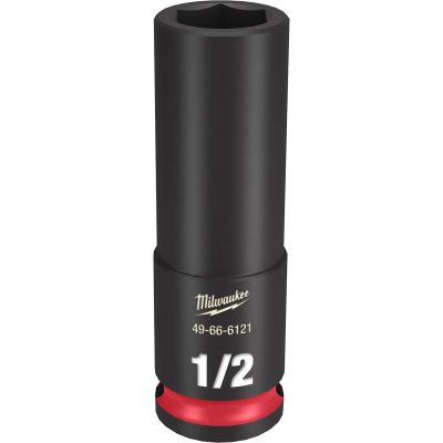 MLW49-66-6121 image(0) - Milwaukee Tool SHOCKWAVE Impact Duty 3/8"Drive 1/2" Deep 6 Point Socket