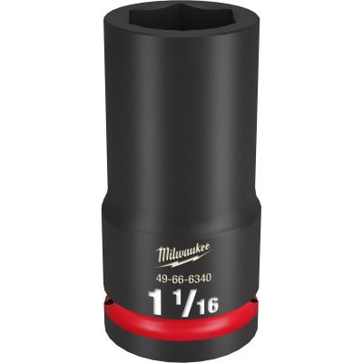 MLW49-66-6340 image(0) - Milwaukee Tool SHOCKWAVE Impact Duty 3/4"Drive 1-1/16" Deep 6 Point Socket